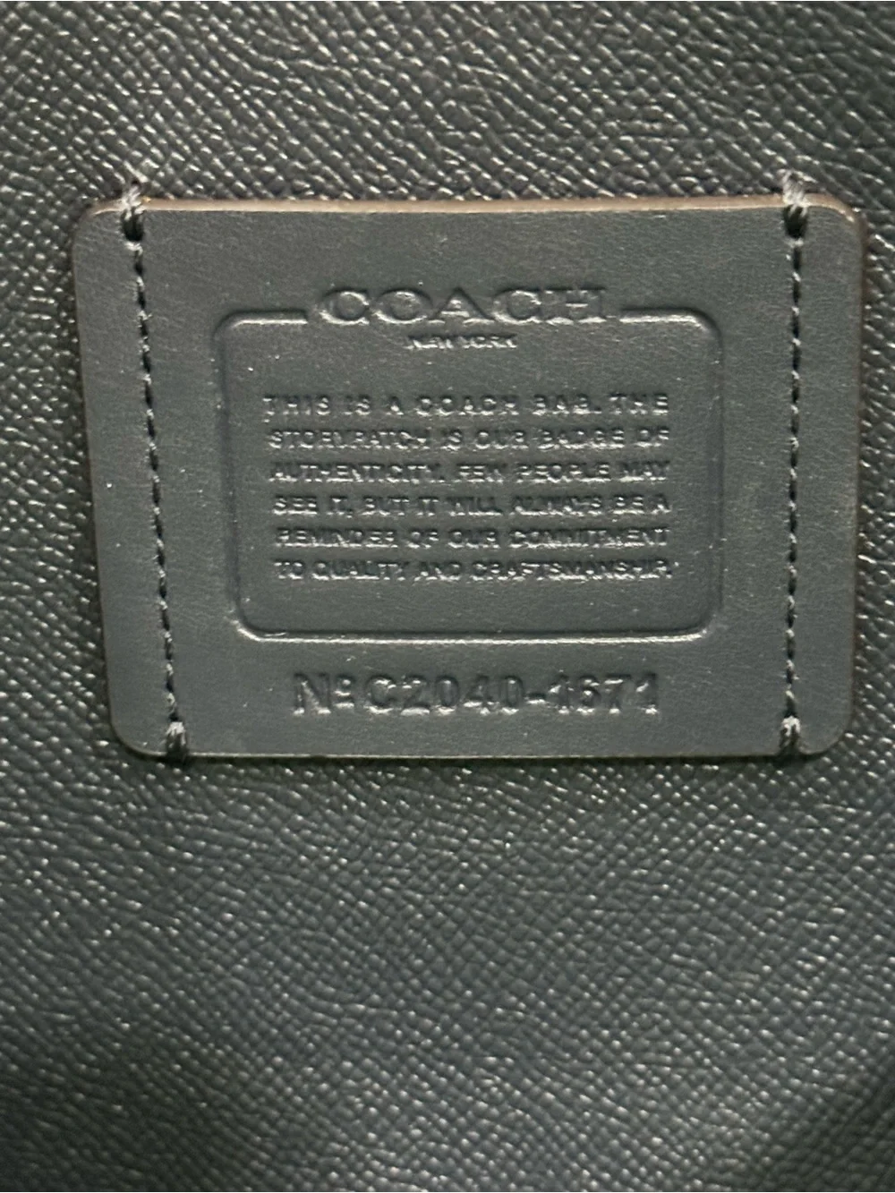 Coach Mollie Tote in Pebbled Leather – Blue with Green Large tote 1671
